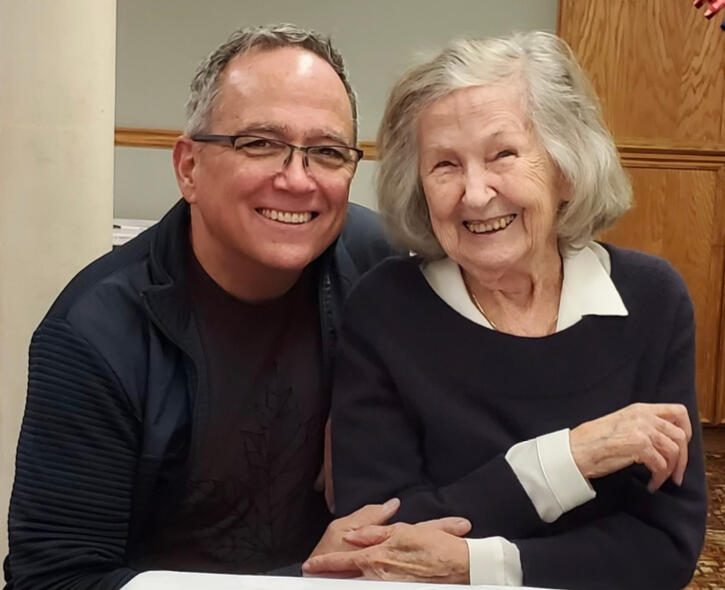 Jeff Moulden and his mother